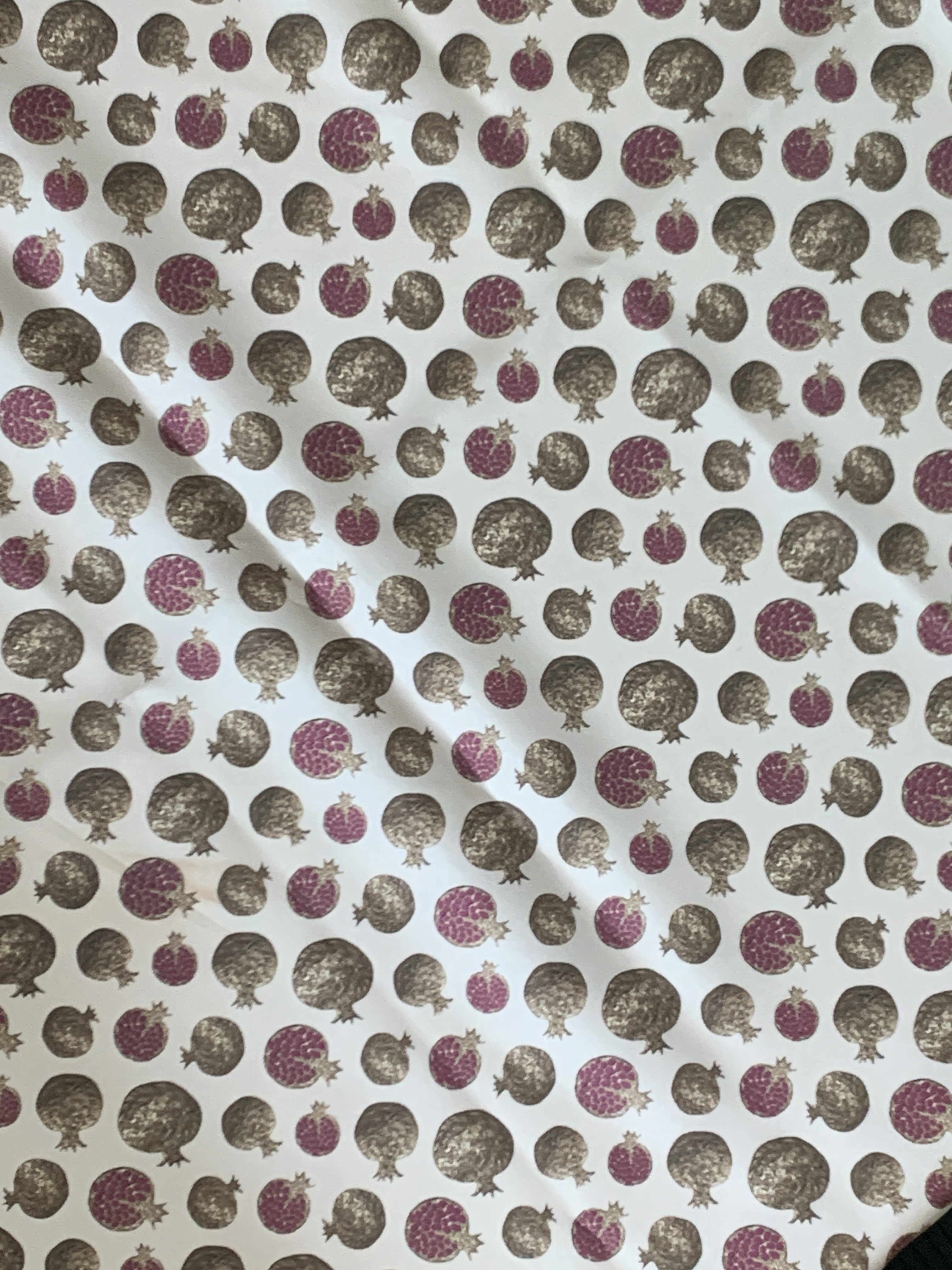 Pomegranate Print Silk Scarf - Dusty Rose