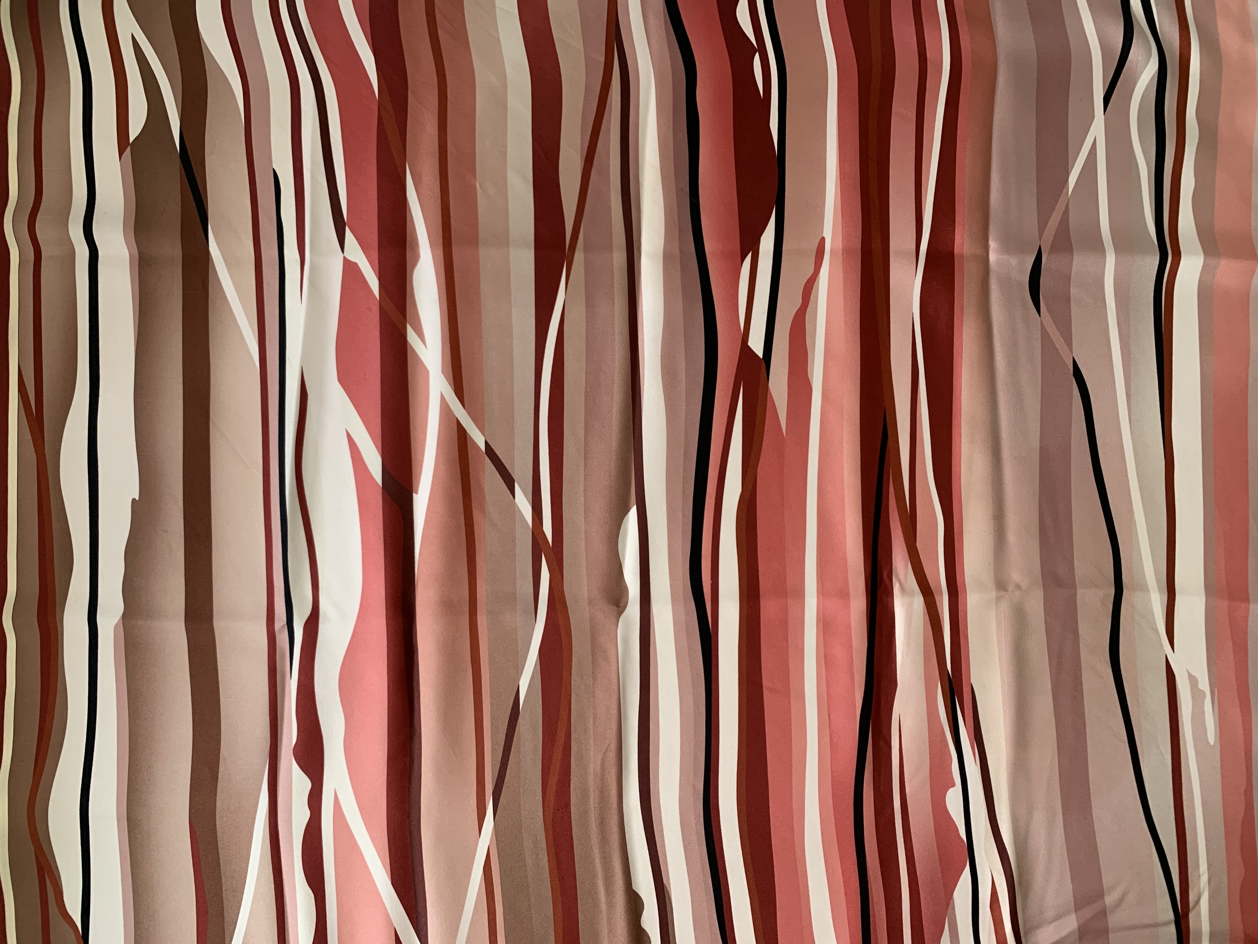 Printed Chiffon Shawl - Burgundy